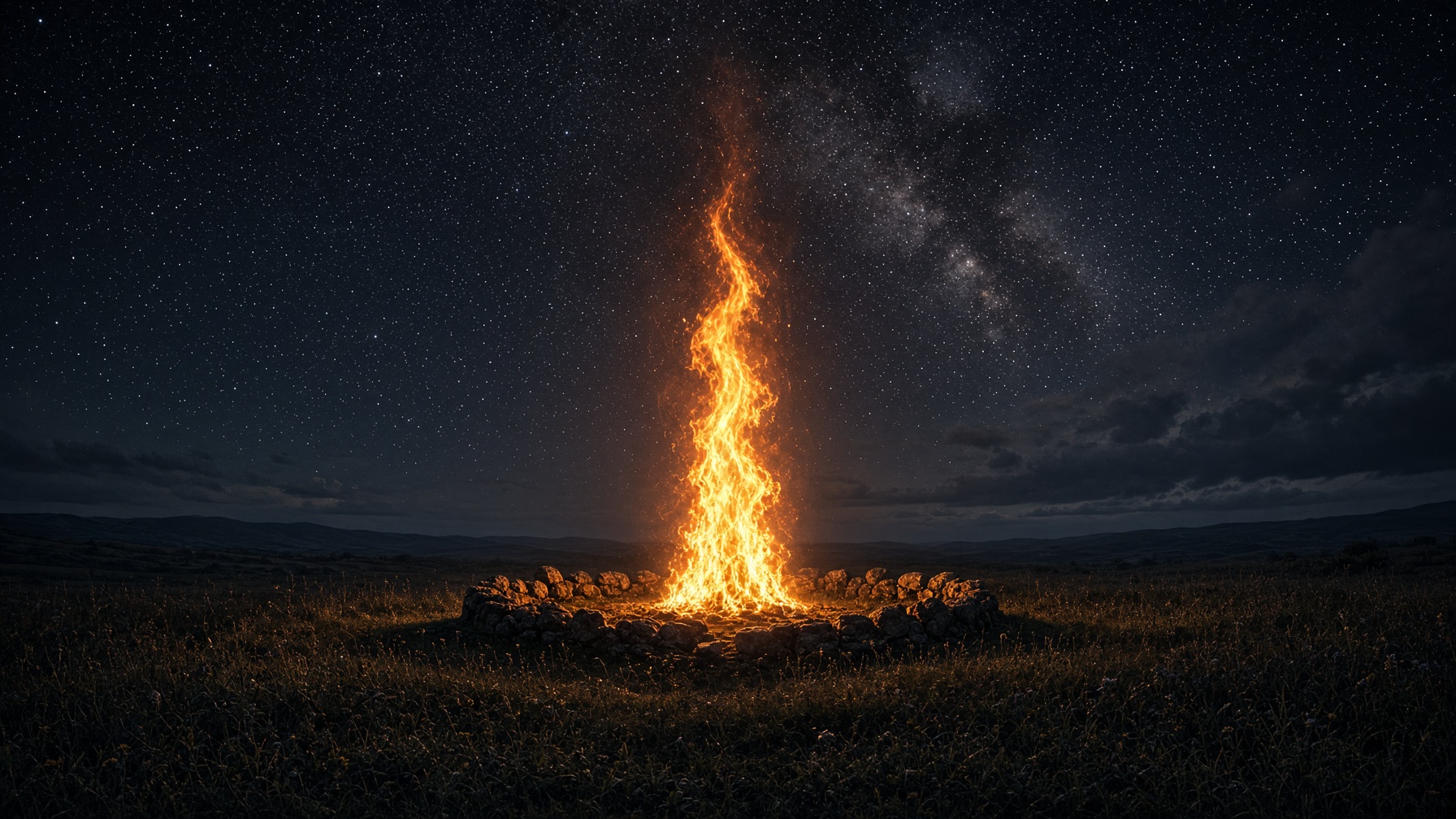 A column of flame reaching toward the stars